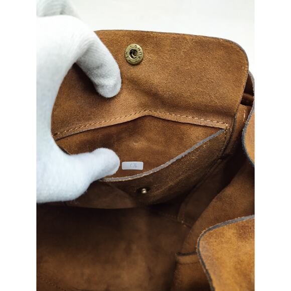 Patricia Nash Casape Burnished Cognac Suede Drawstring Backpack - MSRP $199 main image 16